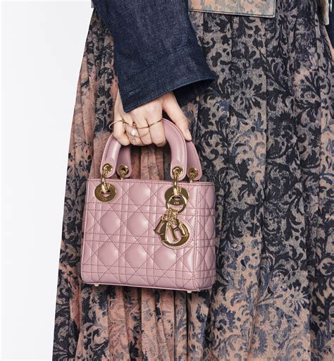 lady dior pink lampskin|Mini Lady Dior Bag Antique Pink Cannage Lambskin.